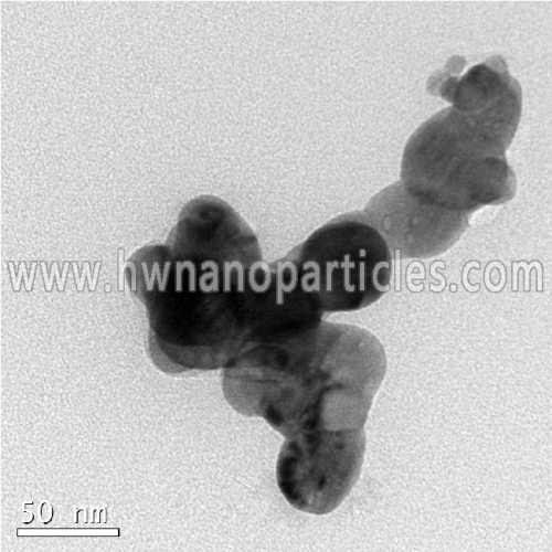 TEM siliva nanoparticle 50nm